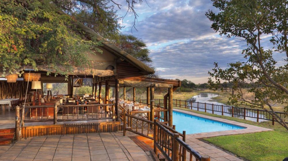 Botswana Safari Rundreise, Terrasse Belmond Savute Elephant Lodge