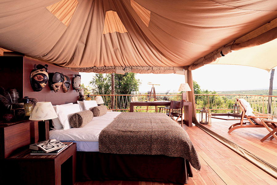 Privatreise Kenia, Schlafzimmer, Mara Bushtops Camp, Masai Mara Nationalpark, Kenia Safari