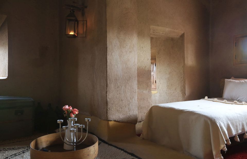 Marokko Reise, Schlafzimmer, La Pause, Eco-Lodge, Marrakesch, Marokko