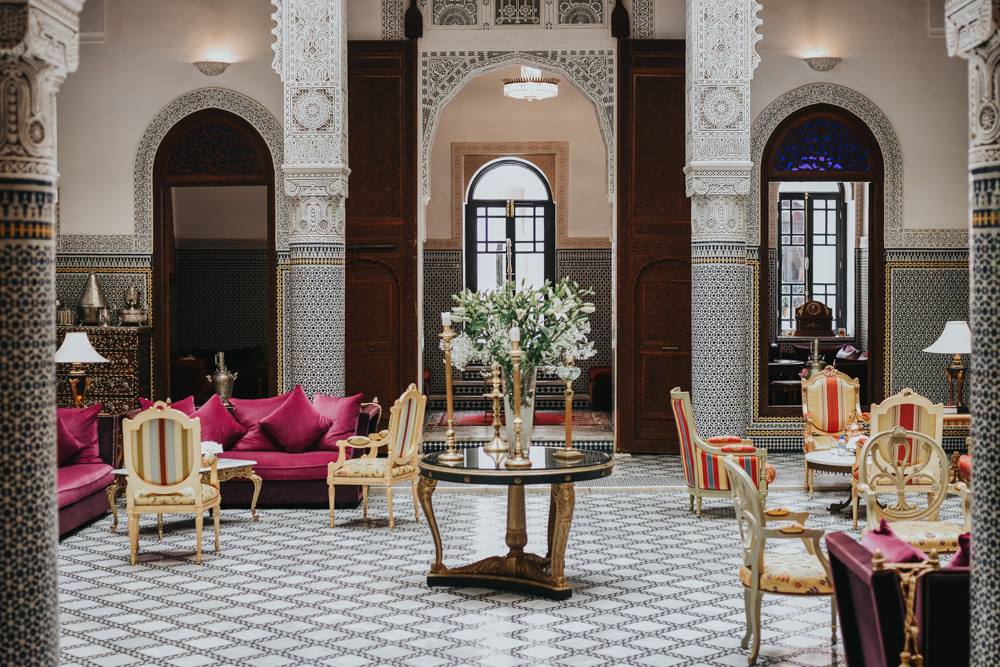 Luxusreise Marokko, Lounge, Riad Fes, Marokko