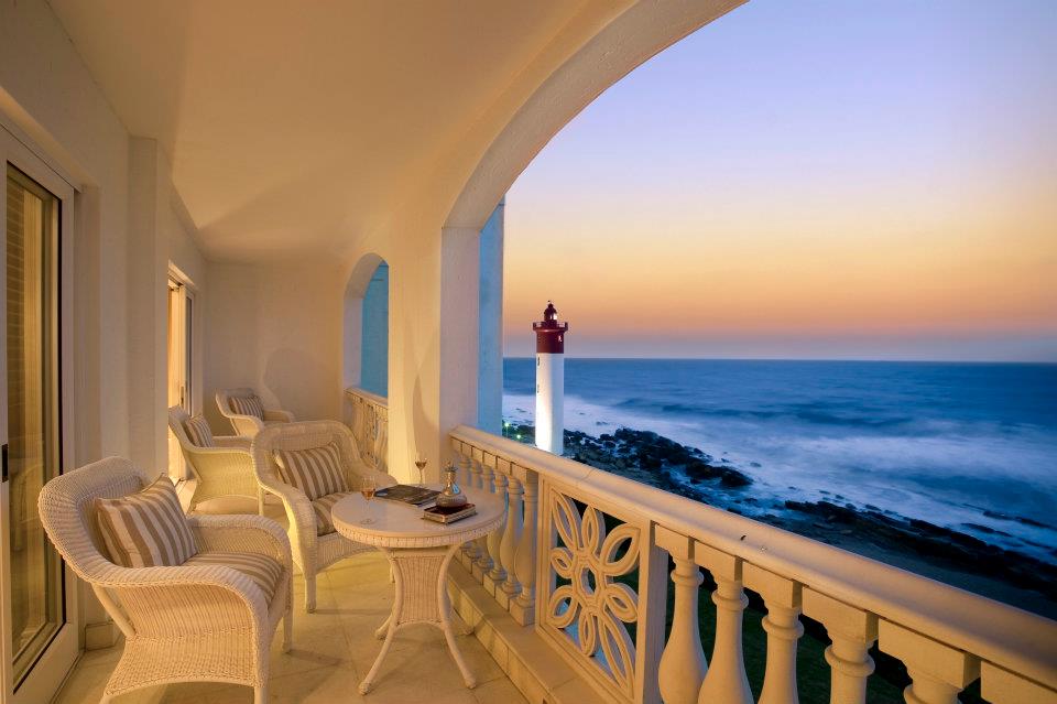 Luxusreise Südafrika, Privater Balkon, Oyster Box Hotel, Umhlanga, Südafrika