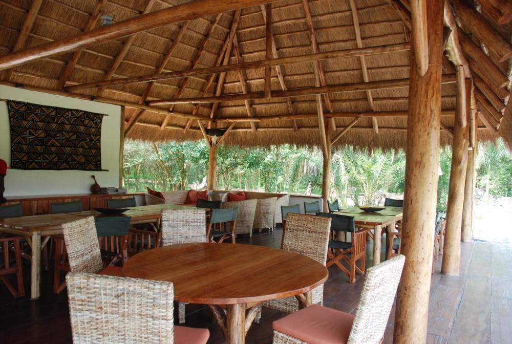 Restaurant, Enjojo Lodge, Ishasha Sektor, Uganda Rundreise