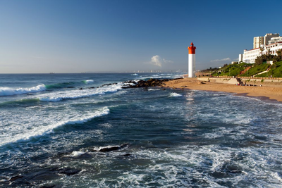 Privatreise Südafrika, Umhlanga, Leuchtturm, Meer, Mietwagenrundreise Gartenroute, Südafrika