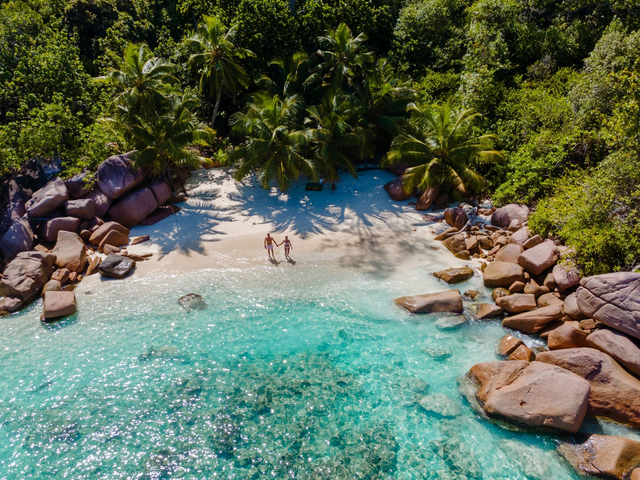 Strand, Granitfelsen, Seychellen Luxusreise