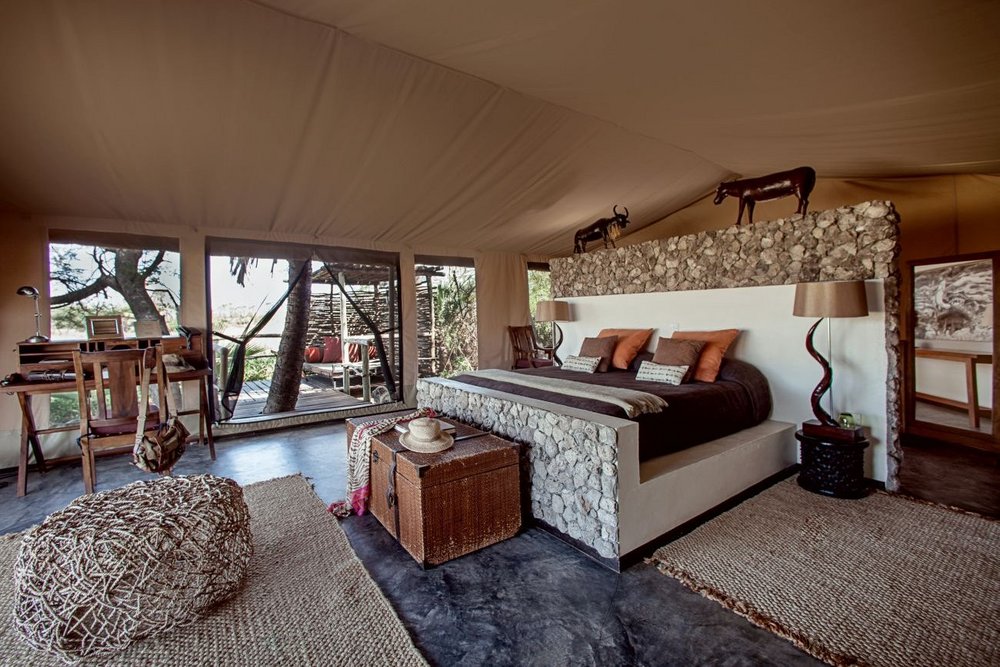 Individualreise Tansania, Schlafzimmer, Chem Chem Lodge, Tarangire Nationalpark, Tansania Safari