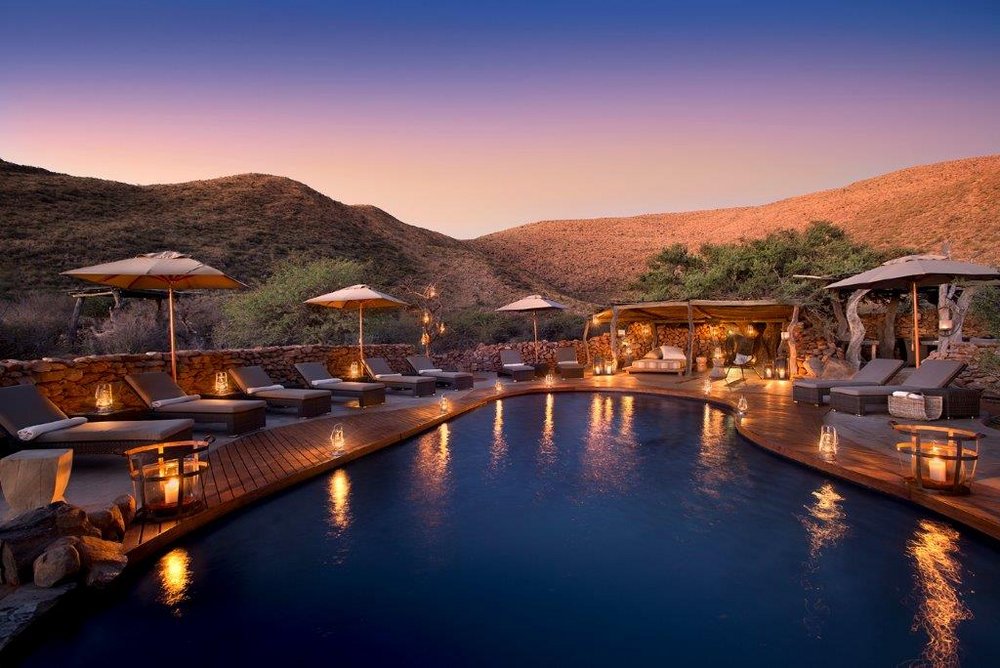Pool im Tswalu Kalahri, Südafrika Luxusreise 