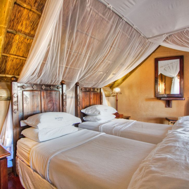 Schlafbereich Deception Valley Lodge, Botswana Reise