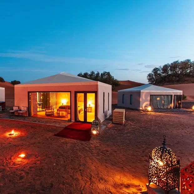 Merzouga Luxury Desert Camp, Erga Chebbi, Marokko Reise