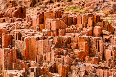 Orgelpfeifen in Twyfelfontein, Mietwagen Reise Namibia 