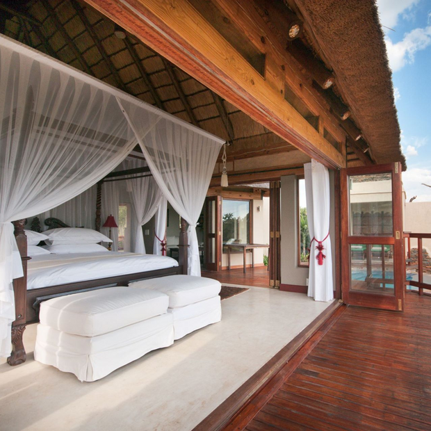 Individualreise Südafrika, Schlafzimmer, Jamala Madikwe, Royal Safari Lodge, Madikwe Game Reserve, Südafrika
