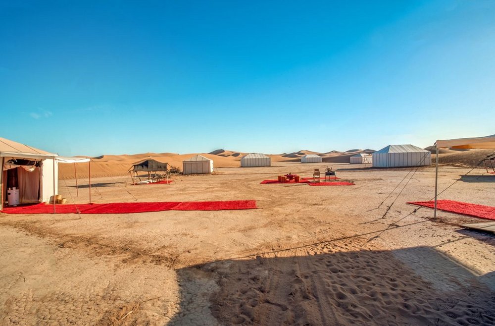 Privatreise Marokko ,Das Zeltcamp, Ghazala Desert Camp, Erg Chigaga, Marokko