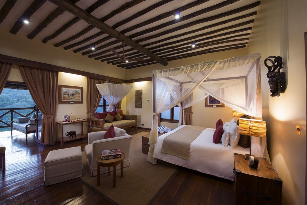 Rundreise Tansania, Schlafzimmer, Neptune Ngorongoro Luxury Lodge, Tansania Safari