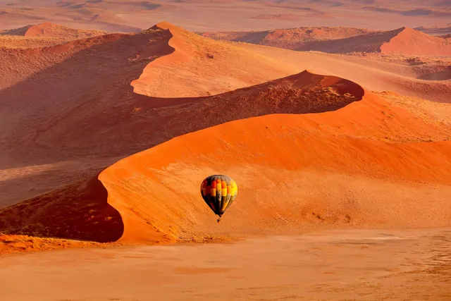 Ballonfahrt über die Namibwüste, Reise Namibia