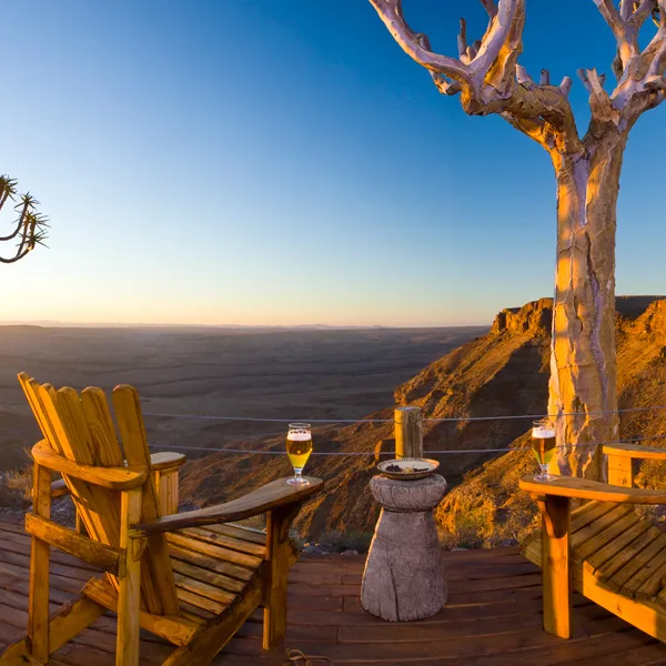 Luxusreise Namibia, Terrasse Fish River Lodge