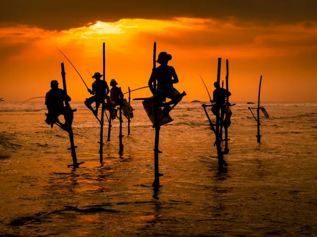 Traditionelle Fischer, Sri Lanka Reise