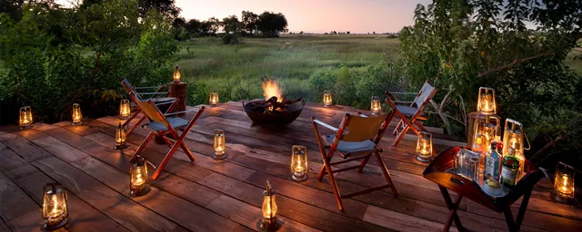 Abenstimmung im Duba Plains Camp, Okavango Delta, Botswana Rundreise