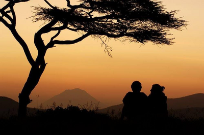 Sonnenuntergang, Arusha, Tansania Hochzeitsreise