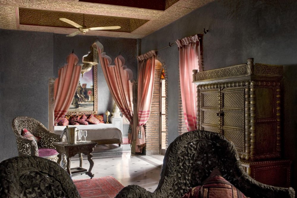 Privatreise Marokko, Luxus-Schlafzimmer,La Sultana Marrakech, Marokko