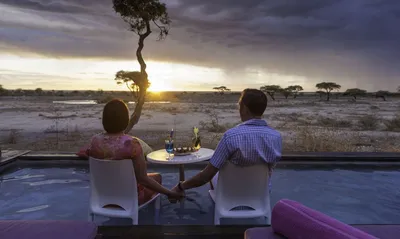 Sonnenuntergang, Onguma The Fort, Namibia Reise