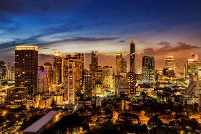 Skyline von Johannesburg, Südafrika Mauritius Reise