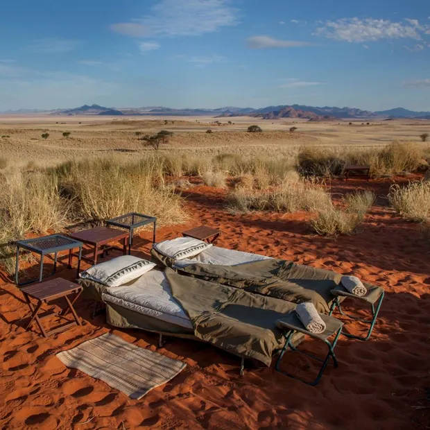 Feldbetten, Tok Tokkie Trails, Namibrand Nature Reserve, Namibia Rundreise
