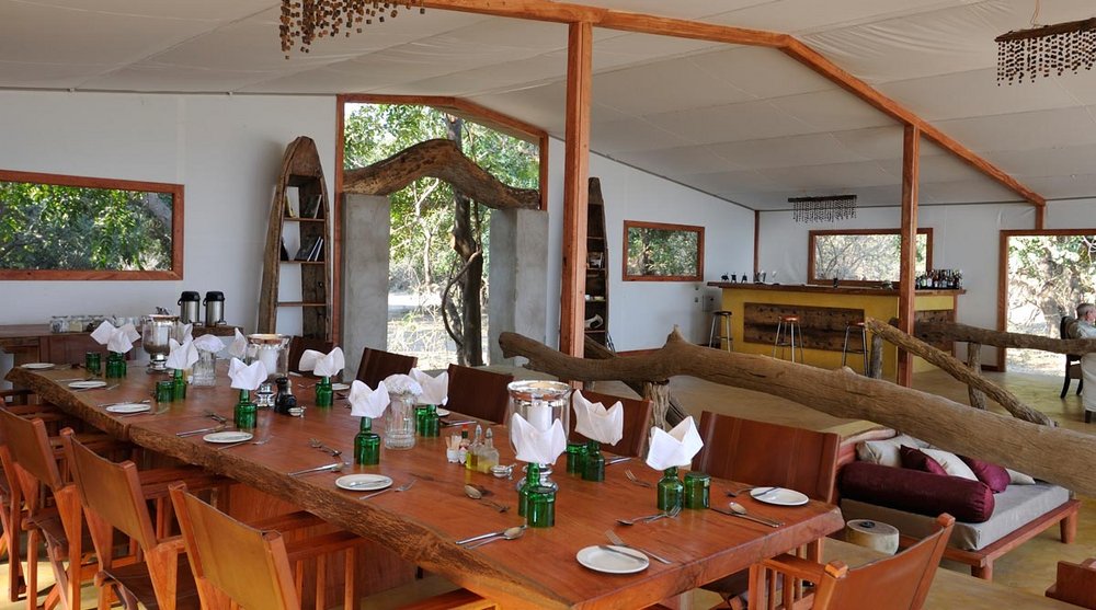 Restaurant, Potato Bush Camp, Lower Sambesi Nationalpark, Sambia Reisen