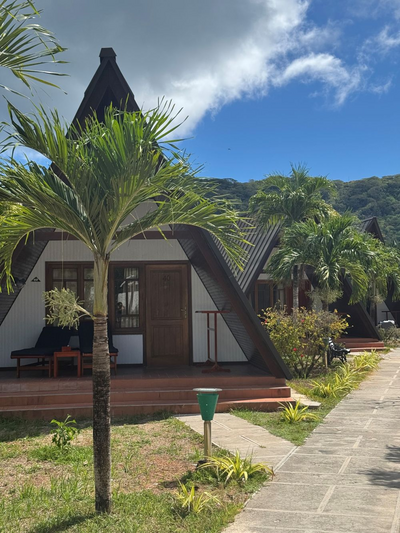 La Digue Island, Lodge, Seychellen