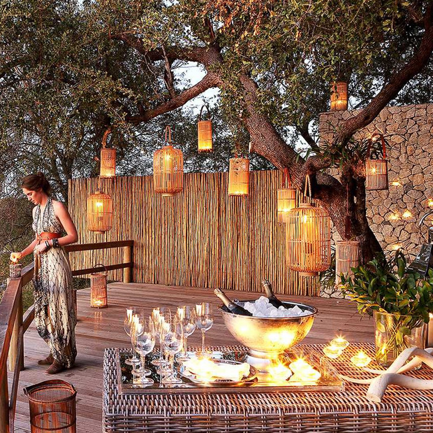 Privatreise Südafrika, Terrasse, Londolozi Private Granite Suites, Krüger Park, Südafrika
