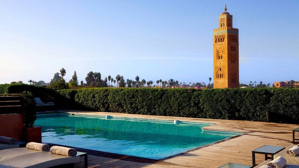 Privatreise Marokko, Poolanlage, Les Jardins de la Koutoubia, Marrakesch, Marokko Luxus