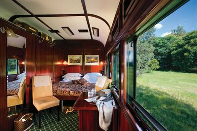 Individualreise Südafrika, Schlafzimmer, Rovos Rail, Afrikas Tierwelt vereint mit nostalgischem Luxus, Südafrika