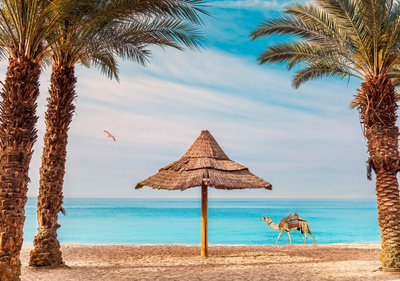 Strand am rooten Meer, Ägypten Rundreise