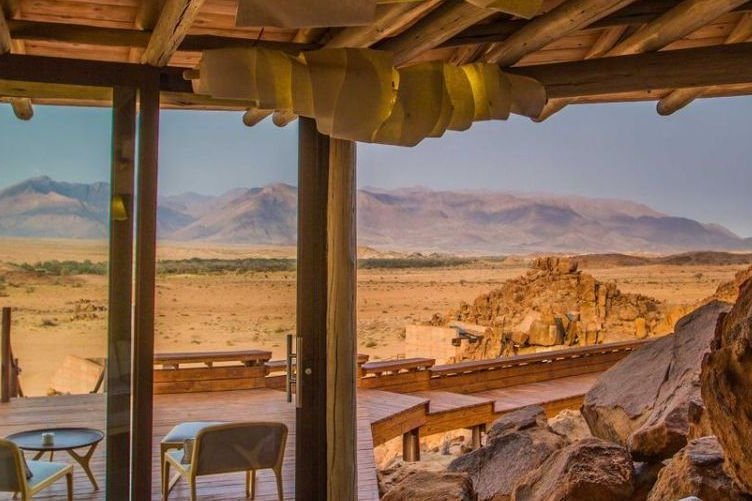 Ausblick von der Sorris Sorris Lodge, Namibia 