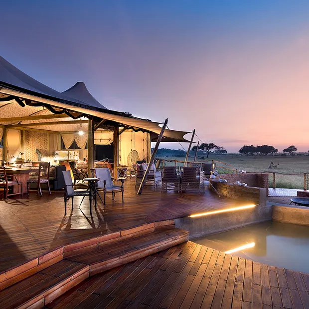 tolle Abendstimmung im Somalisa Camp, Simbabwe Reise