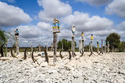 Antandroy Ahnengräber, Madagaskar Reise